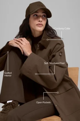 Twill-Barn-Jacke – Espresso