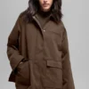 Twill-Barn-Jacke – Espresso