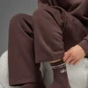 Unisex-Halb-Crew-Retro-Socken – Brownstone/Weiß