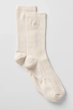 Unisex-Halbsocken im dezenten Design – Bone