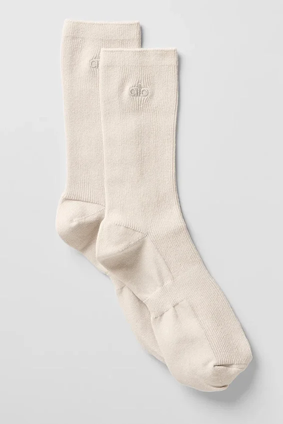 Unisex-Halbsocken im dezenten Design – Bone