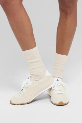 Unisex-Halbsocken im dezenten Design – Bone
