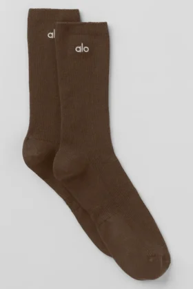 Unisex-Halbsocken im dezenten Design – Espresso