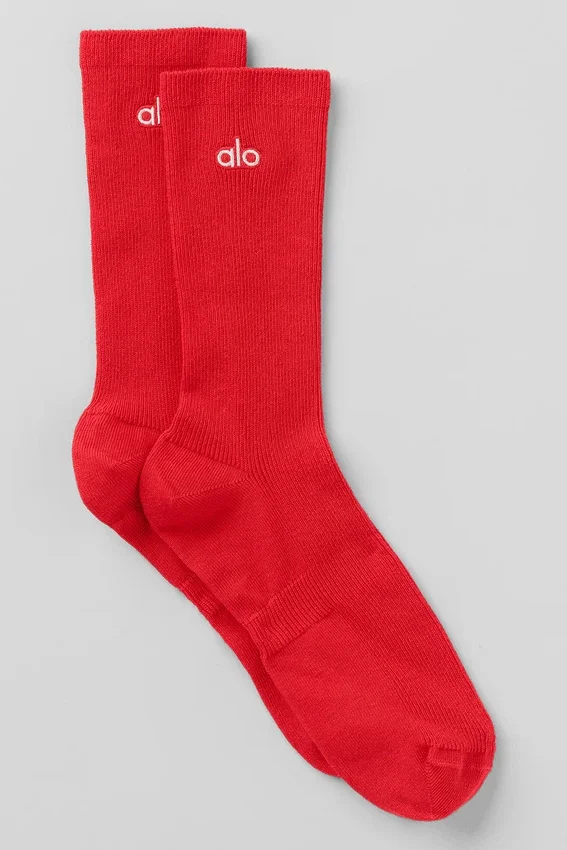 Unisex-Halbsocken im dezenten Design – leuchtendes Rot