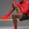 Unisex-Halbsocken im dezenten Design – leuchtendes Rot