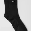 Unisex-Halbsocken im dezenten Design – Schwarz