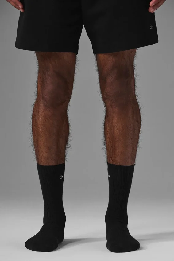 Unisex-Halbsocken im dezenten Design – Schwarz