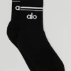 Unisex-Halbsocken im Retro-Stil – Schwarz/Weiß
