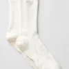 Unisex-Halbsocken im schlichten Design – Elfenbein