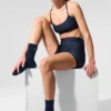 Unisex-Halbstrümpfe im dezenten Stil – Marineblau
