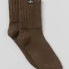 Unisex-Halbstrümpfe mit gerafftem Bündchen – Espresso