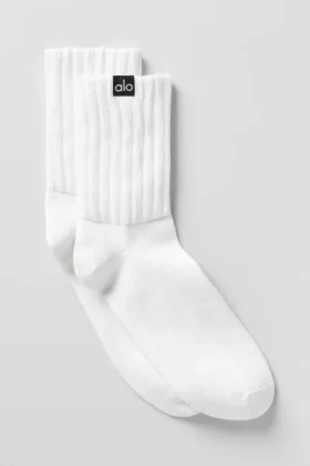 Unisex-Halbstrümpfe mit Rüschen – Weiß
