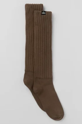 Unisex-Kraussocken – Espresso
