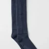 Unisex-Kraussocken – Marineblau