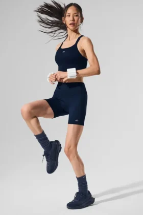 Unisex-Kraussocken – Marineblau