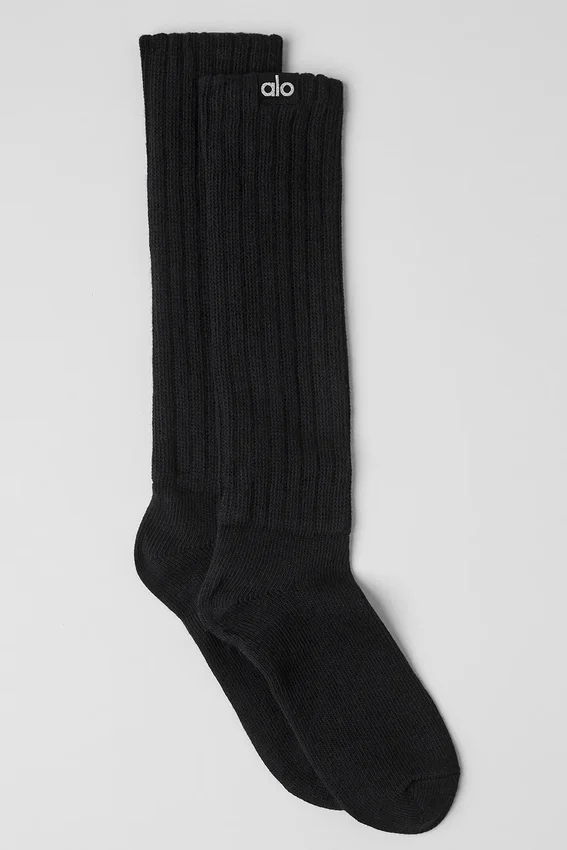 Unisex-Kraussocken – Schwarz
