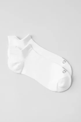 Unisex-Performance-Socken mit Lasche – Weiß/Titan