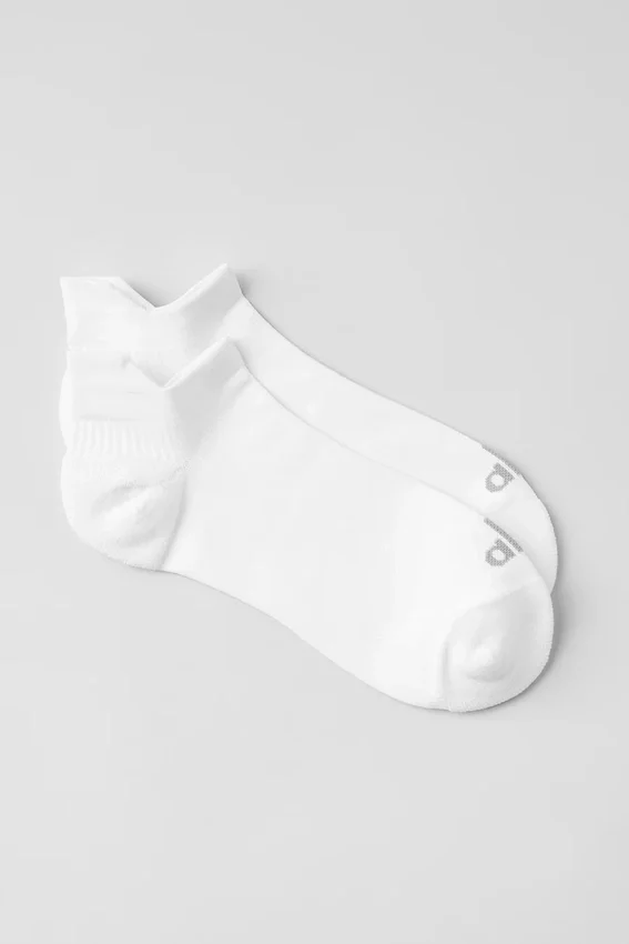 Unisex-Performance-Socken mit Lasche – Weiß/Titan
