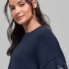Unisex-Pullover „New Class“ aus Wolle und Kaschmir mit Rundhalsausschnitt – Marineblau