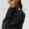 Unisex-Pullover „New Class“ aus Wolle und Kaschmir mit Rundhalsausschnitt – Schwarz