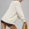 Unisex-Pullover „New Class“ mit Rundhalsausschnitt aus Wolle und Kaschmir – Bone Heather