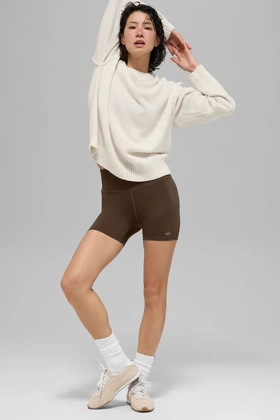 Unisex-Pullover „New Class“ mit Rundhalsausschnitt aus Wolle und Kaschmir – Bone Heather