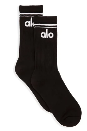 Unisex-Retro-Socken – Schwarz/Weiß