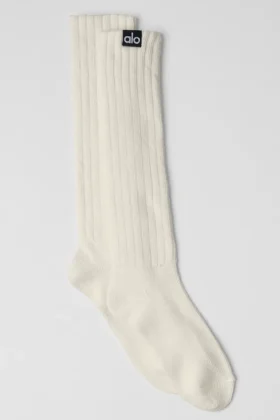 Unisex-Scrunch-Socken – Beige