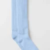 Unisex-Scrunch-Socken – Muschelblau
