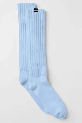 Unisex-Scrunch-Socken – Muschelblau