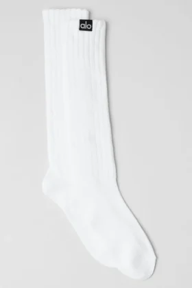 Unisex-Scrunch-Socken – Weiß