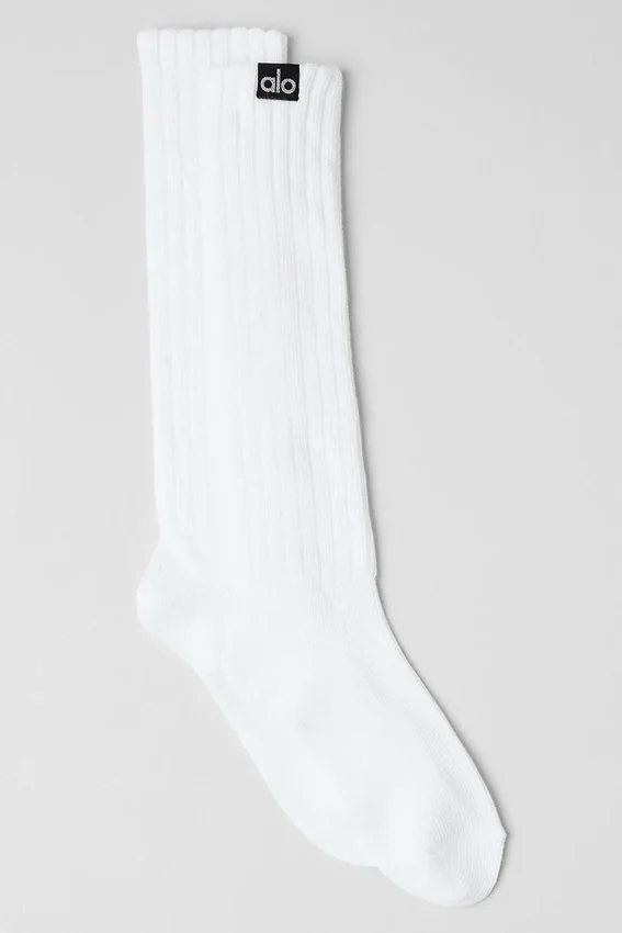 Unisex-Scrunch-Socken – Weiß