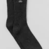 Unisex-Socken aus Wolle und Kaschmir mit leichtem Frost-Effekt – Dunkelgrau/Elfenbein
