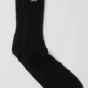 Unisex-Socken aus Wolle und Kaschmir mit leichtem Frost-Effekt – Schwarz/Elfenbein