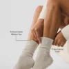 Unisex-Socken aus Wolle und Kaschmir mit leichtem Frost-Effekt – Winter-Latte/Elfenbein