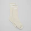 Unisex-Socken im Retro-Stil – Beige/Weiß