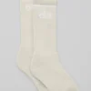 Unisex-Socken im Retro-Stil – Beige/Weiß