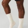 Unisex-Socken im Retro-Stil – Beige/Weiß