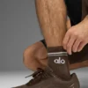 Unisex-Socken im Retro-Stil (Halb-Crew) – Espresso/Weiß
