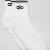 Unisex-Socken im Retro-Stil (Halb-Crew) – Weiß/Schwarz