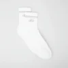 Unisex-Socken im Retro-Stil (Halb-Crew) – Weiß/Titan