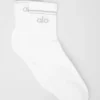 Unisex-Socken im Retro-Stil (Halb-Crew) – Weiß/Titan