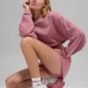 Unisex-Socken im Retro-Stil (Halb-Crew) – Weiß/Wildrosenrosa