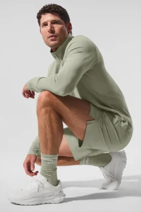 Unisex-Socken im Retro-Stil – Kalkstein/Weiß