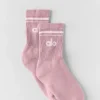 Unisex-Socken im Retro-Stil mit halbem Schaft – Vintage-Rosa/Weiß