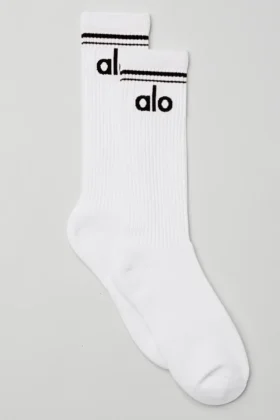 Unisex-Socken im Retro-Stil – Weiß/Schwarz