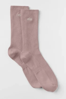 Unisex-Socken mit halbhohem Schaft – Taupe