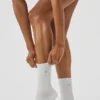 Unisex-Socken mit halbhohem Schaft – Weiß