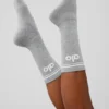 Unisex-Throwback-Socken – Athletic Heather Grey/Weiß