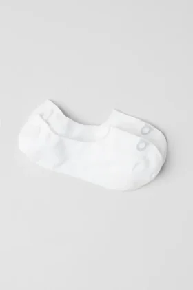 Unisex-Unsichtbare Socken – Weiß/Taubengrau